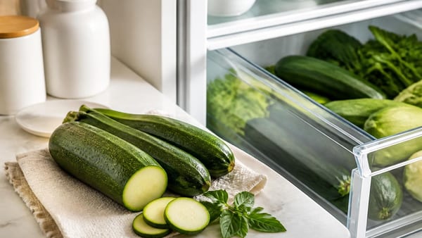 Une technique simple permet de prolonger la durée de vie des courgettes et d'éviter le gaspillage au réfrigérateur.