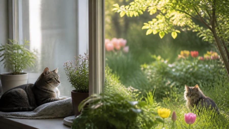 Printemps : pourquoi les risques ne sont pas les mêmes pour un chat d’intérieur et un chat qui sort
